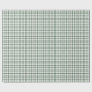 Papier Cadeau Motif carreaux tartan vert sauge écossais classiqu