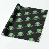 Papier Cadeau Motif Casquette du Derby Vert de la Saint Patrick  (Déroulé)