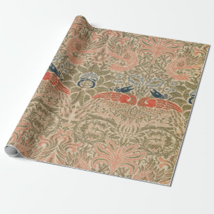 Papier Cadeau Motif célèbre des oiseaux de William morris