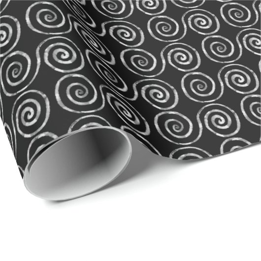 Papier Cadeau Motif celtique à double spirale (Coin rond)