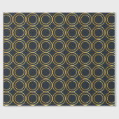 Papier Cadeau Motif Cercle Doré (Plat)