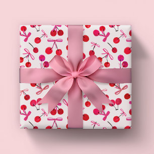 Papier Cadeau Motif cerises et arcs