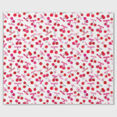 Papier Cadeau Motif cerises et arcs (Plat)