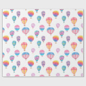 Papier Cadeau Motif chaud de ballon à air (Plat)