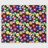 Papier Cadeau Motif Checkered de billards de style campagnard (Plat)