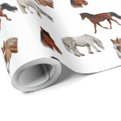 Papier cadeau motif chevaux (Coin rond)