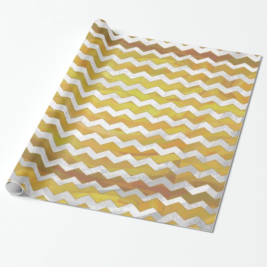 Papier Cadeau Motif Chevron à l'ananas (Déroulé)