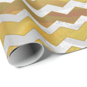 Papier Cadeau Motif Chevron à l'ananas (Coin rond)