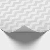 Papier Cadeau Motif Chevron gris et blanc (Coin)