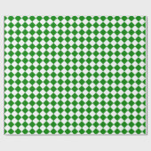 Papier Cadeau Motif Chevron Vert et Blanc Classique (Plat)