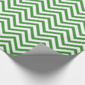 Papier Cadeau Motif Chevron Vert Texture Zigzag (Coin)