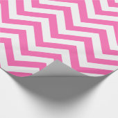 Papier Cadeau Motif Chevron ZigZag rose chaud XL (Coin)