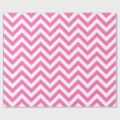 Papier Cadeau Motif Chevron ZigZag rose chaud XL (Plat)