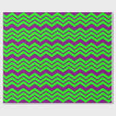 Papier Cadeau Motif chevron zigzag vert violet (Plat)