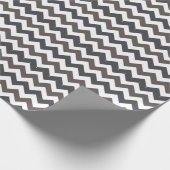 Papier Cadeau Motif Chevron Zigzap gris foncé (Coin)
