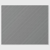 Papier Cadeau Motif Chic Diagonal Noir Et Blanc (Plat)