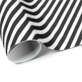 Papier Cadeau Motif Chic Diagonal Noir Et Blanc (Coin rond)