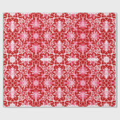Papier Cadeau Motif chinois Art Nouveau - Rouge profond (Plat)