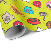 Papier Cadeau Motif chiot (Coin rond)