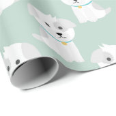 Papier Cadeau Motif chiot (Coin rond)