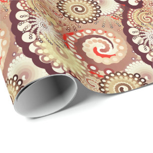 Papier Cadeau Motif, chocolat et crème de remous de fractale