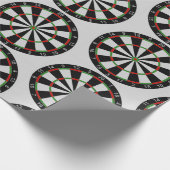 Papier Cadeau Motif cible fléchettes carrées (Coin)