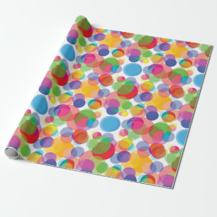 Papier Cadeau Motif circulaire coloré