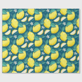 Papier Cadeau Motif citron (Plat)