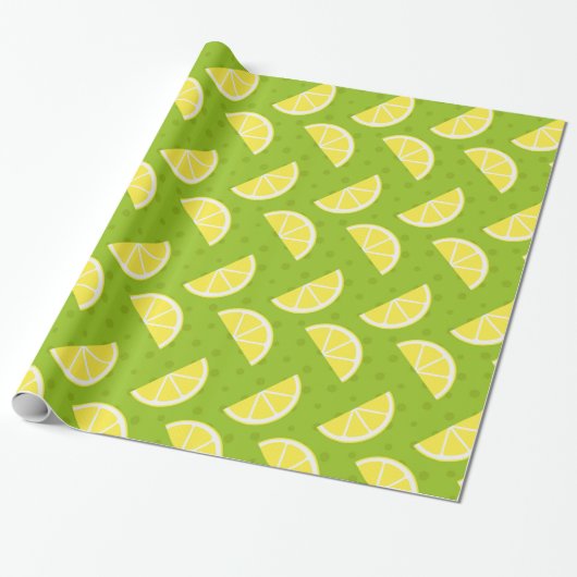 Papier Cadeau Motif citron (Déroulé)