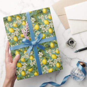 Papier Cadeau Motif Citrons