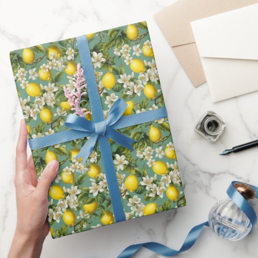 Papier Cadeau Motif Citrons (Cadeaux)