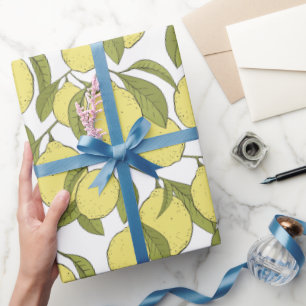 Papier Cadeau Motif Citrons