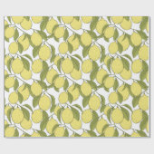 Papier Cadeau Motif Citrons (Plat)