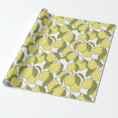 Papier Cadeau Motif Citrons (Déroulé)