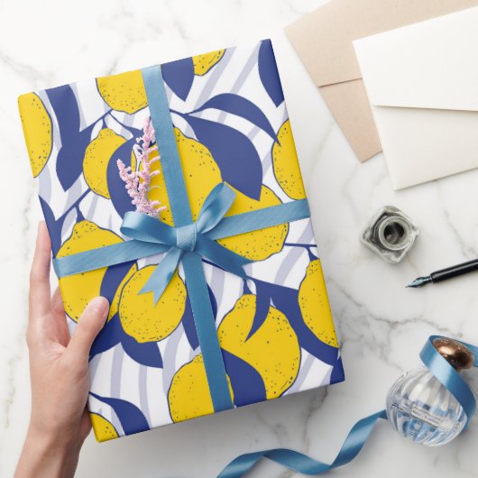 Papier Cadeau Motif Citrons (Cadeaux)