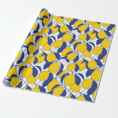 Papier Cadeau Motif Citrons (Déroulé)
