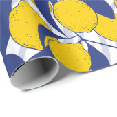 Papier Cadeau Motif Citrons (Coin rond)