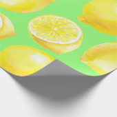 Papier Cadeau Motif citrons aquarelle (Coin)