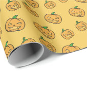 Papier Cadeau motif citrouille (Coin rond)