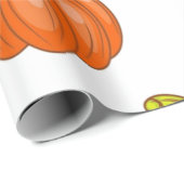 Papier Cadeau motif citrouille (Coin rond)