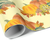 Papier Cadeau Motif citrouille (Coin rond)