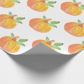 Papier Cadeau Motif Citrouille aquarelle (Coin)