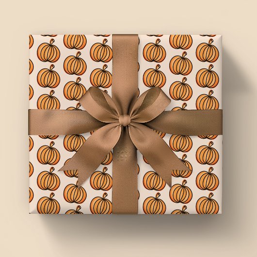 Papier Cadeau Motif Citrouille Halloween