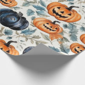 Papier Cadeau Motif Citrouille Halloween (Coin)