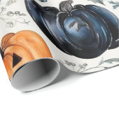 Papier Cadeau Motif Citrouille Halloween (Coin rond)