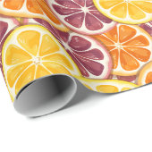 Papier Cadeau Motif citrus (Coin rond)