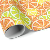 Papier Cadeau Motif Citrus 2 (Coin rond)