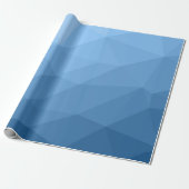 Papier Cadeau Motif classique bleu géométrique en maillage sombr (Déroulé)