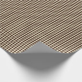 Papier Cadeau Motif classique Brown ivoire Pepita Houndstooth (Coin)