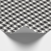 Papier Cadeau Motif classique de pied-de-poule de B&W (Coin)